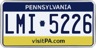 PA license plate LMI5226