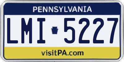 PA license plate LMI5227