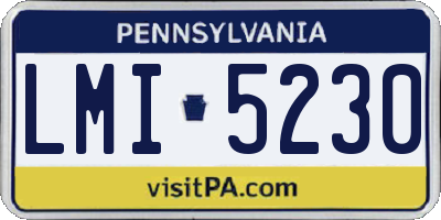 PA license plate LMI5230