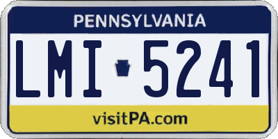 PA license plate LMI5241