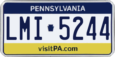 PA license plate LMI5244