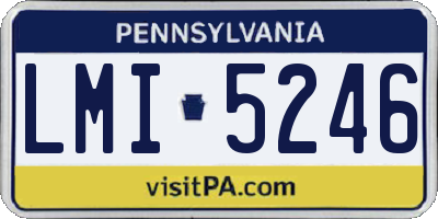 PA license plate LMI5246