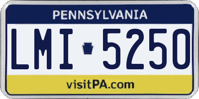PA license plate LMI5250