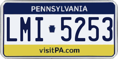 PA license plate LMI5253
