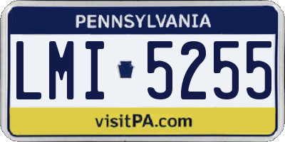 PA license plate LMI5255