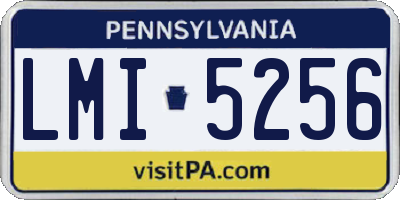 PA license plate LMI5256