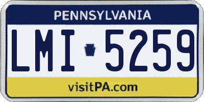 PA license plate LMI5259