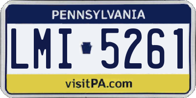 PA license plate LMI5261