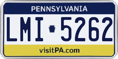 PA license plate LMI5262