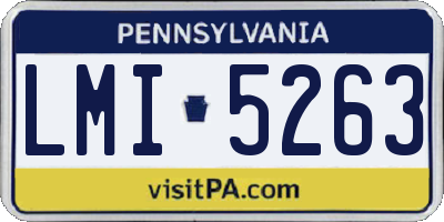 PA license plate LMI5263