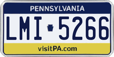 PA license plate LMI5266