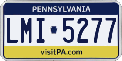 PA license plate LMI5277
