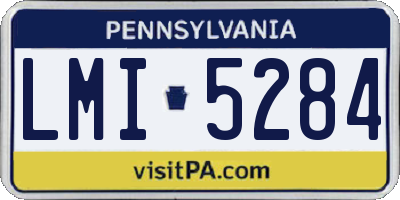 PA license plate LMI5284