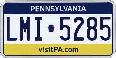 PA license plate LMI5285