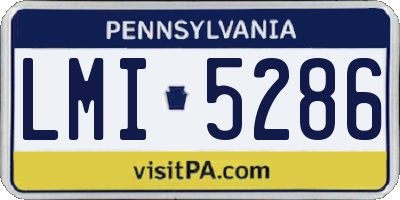 PA license plate LMI5286
