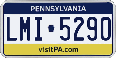 PA license plate LMI5290