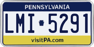 PA license plate LMI5291