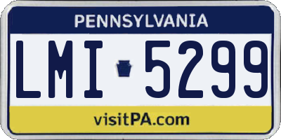 PA license plate LMI5299