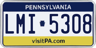 PA license plate LMI5308