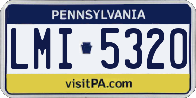 PA license plate LMI5320