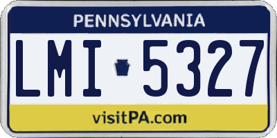 PA license plate LMI5327
