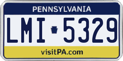 PA license plate LMI5329