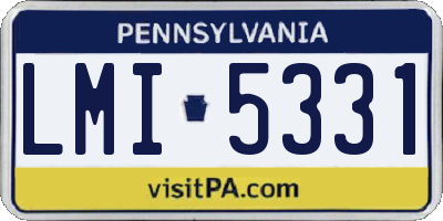 PA license plate LMI5331