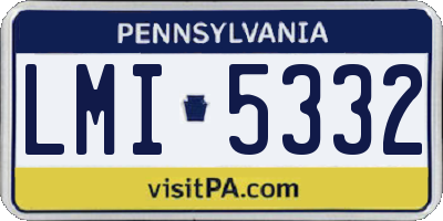 PA license plate LMI5332