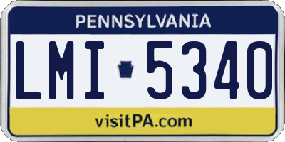PA license plate LMI5340