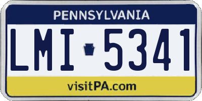 PA license plate LMI5341