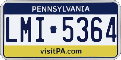 PA license plate LMI5364