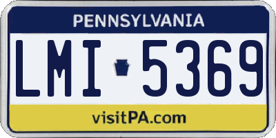 PA license plate LMI5369