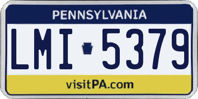 PA license plate LMI5379