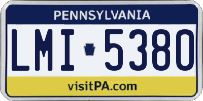 PA license plate LMI5380