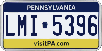 PA license plate LMI5396