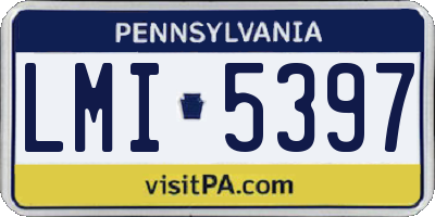 PA license plate LMI5397