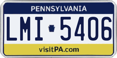 PA license plate LMI5406