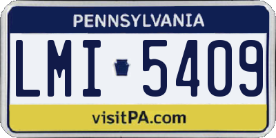 PA license plate LMI5409