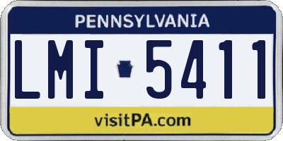 PA license plate LMI5411