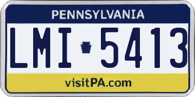 PA license plate LMI5413