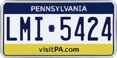 PA license plate LMI5424