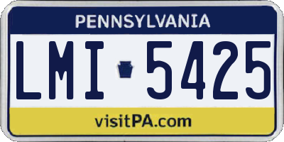 PA license plate LMI5425