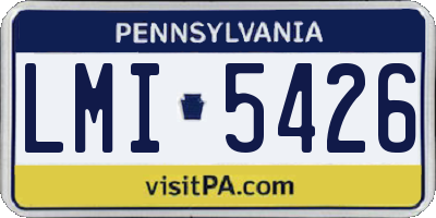 PA license plate LMI5426