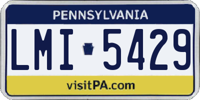 PA license plate LMI5429