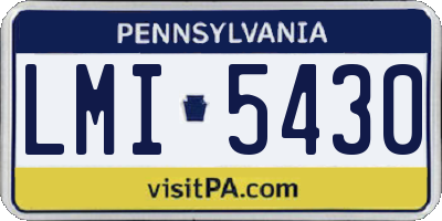 PA license plate LMI5430
