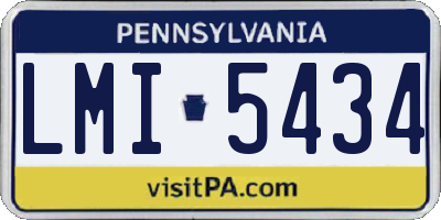 PA license plate LMI5434