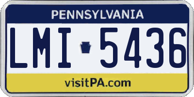 PA license plate LMI5436