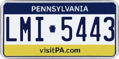 PA license plate LMI5443
