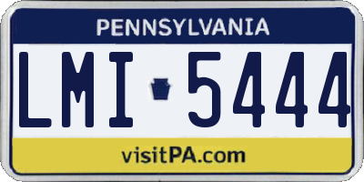 PA license plate LMI5444