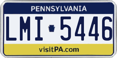 PA license plate LMI5446